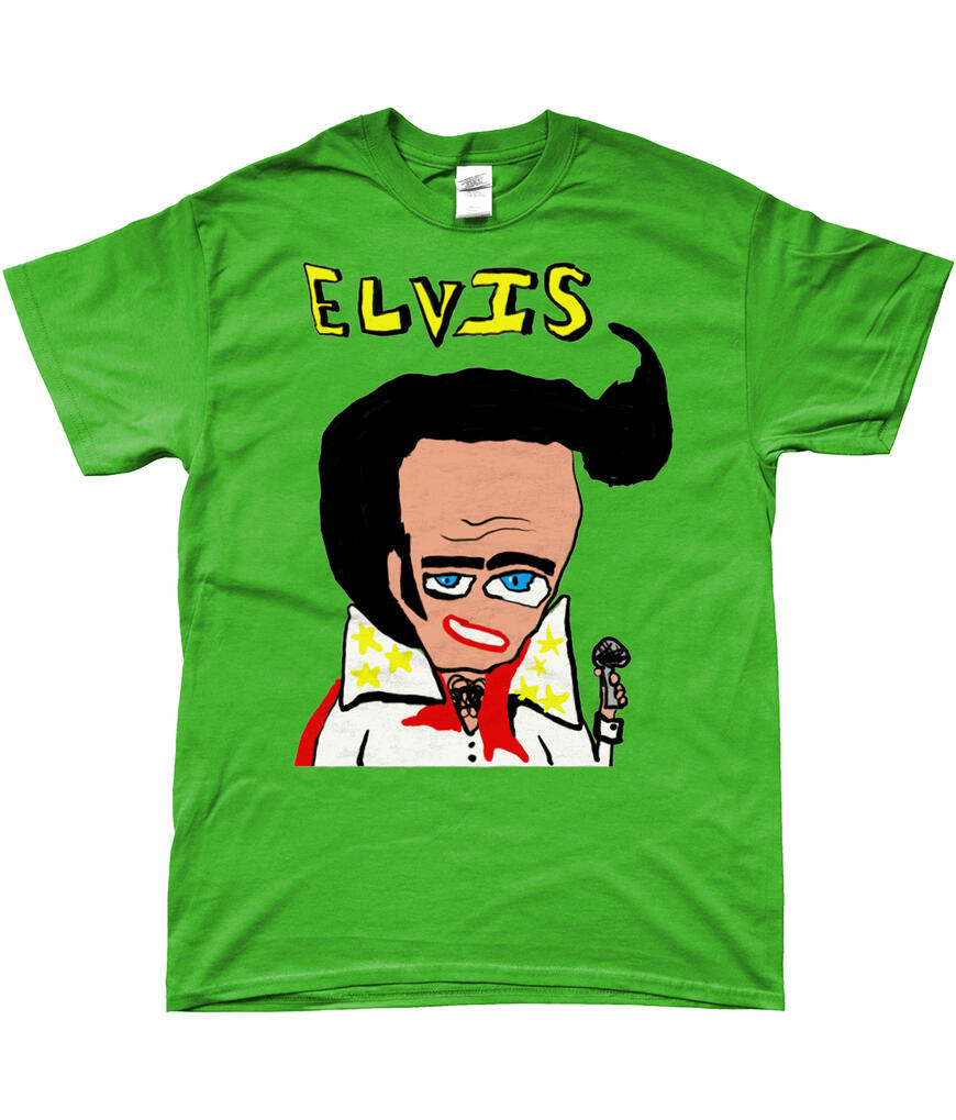 Elvis on colour electric green T-Shirt